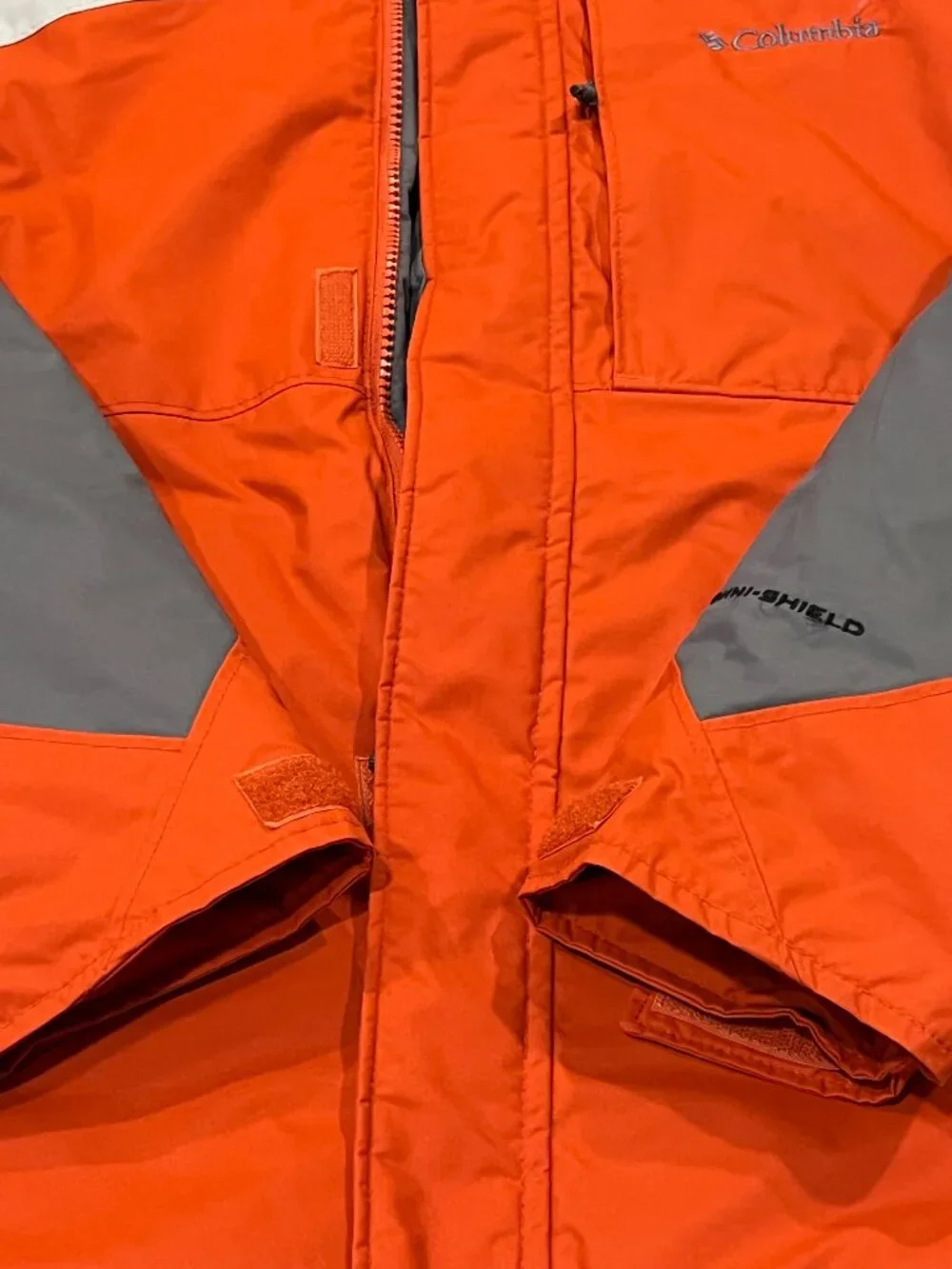 Columbia Youth Bugaboo Omni Shield Winter Jacket, Gray Orange, L 14/16